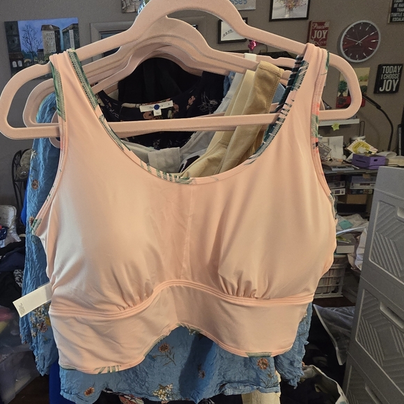 2X NWT OLD NAVY Bikini Top ONLY 19.5-24"Ptp 17.5-23"Band Removable Bra P… - Picture 7 of 11